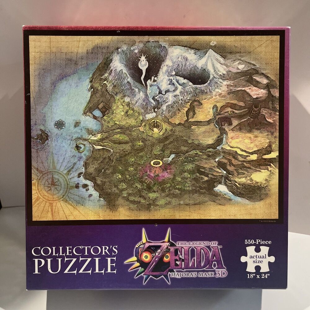 Legend Of Zelda Majora's Mask Termina Map 550 Piece Collector's Puzzle Open Box